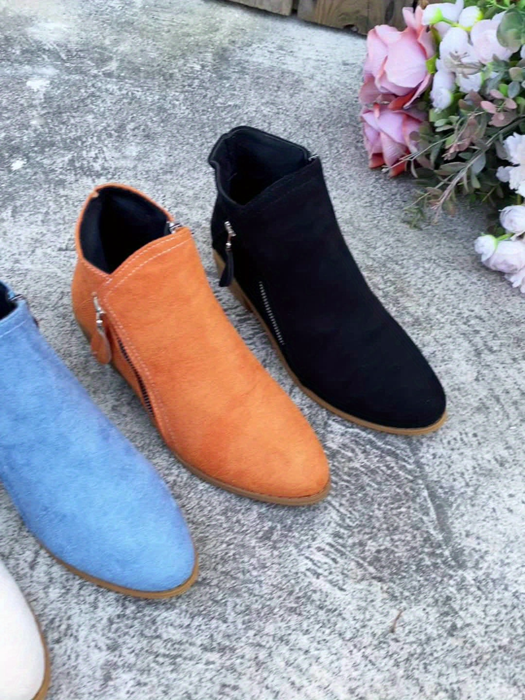 Bottines en tissu de style vintage pour femmes