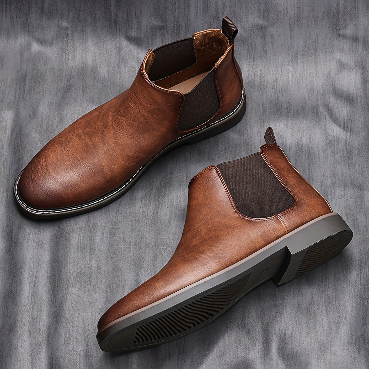 Bottes Chelsea Confortables à Enfiler pour Hommes