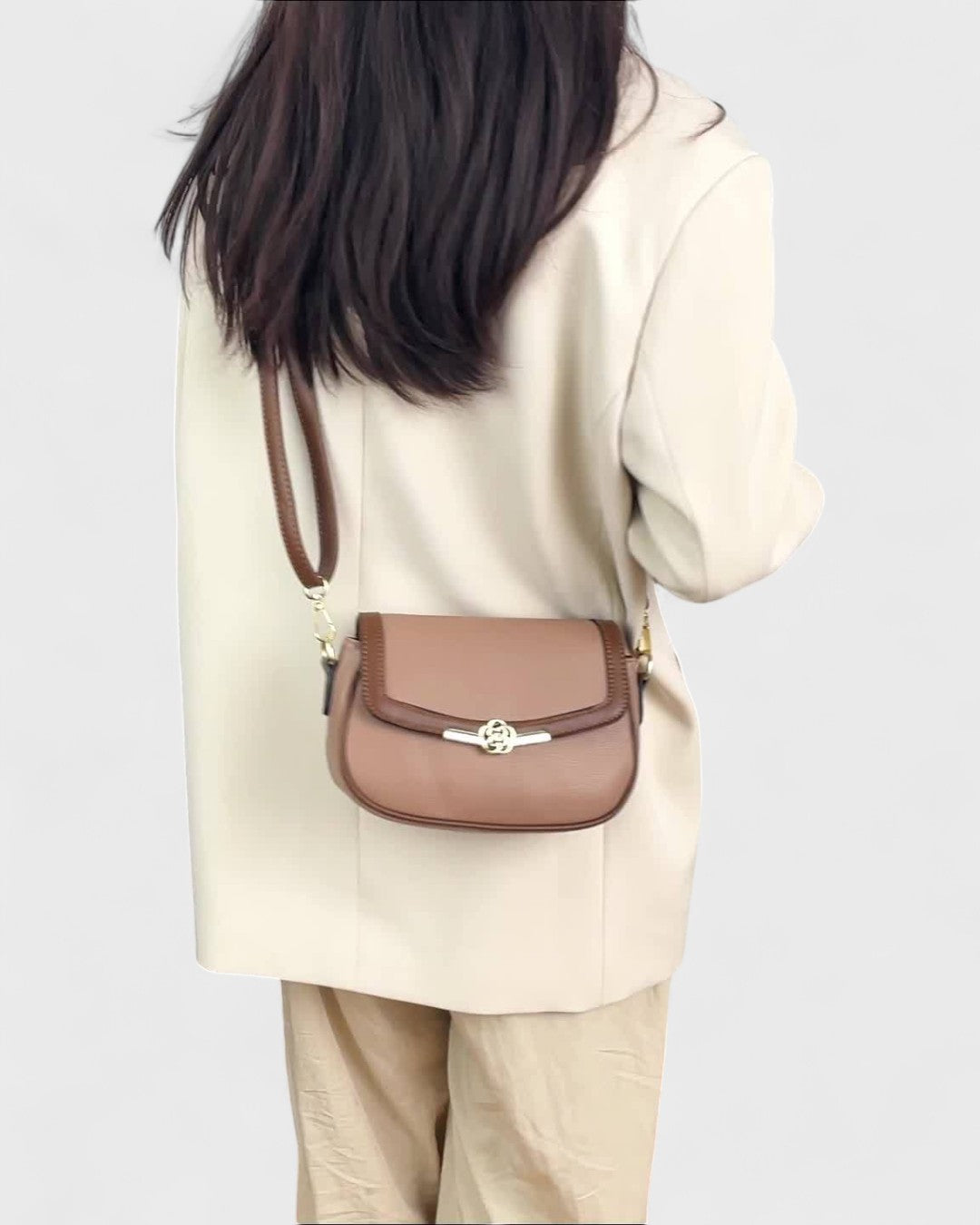 Isabelle | Sac bandoulière fleur décorative