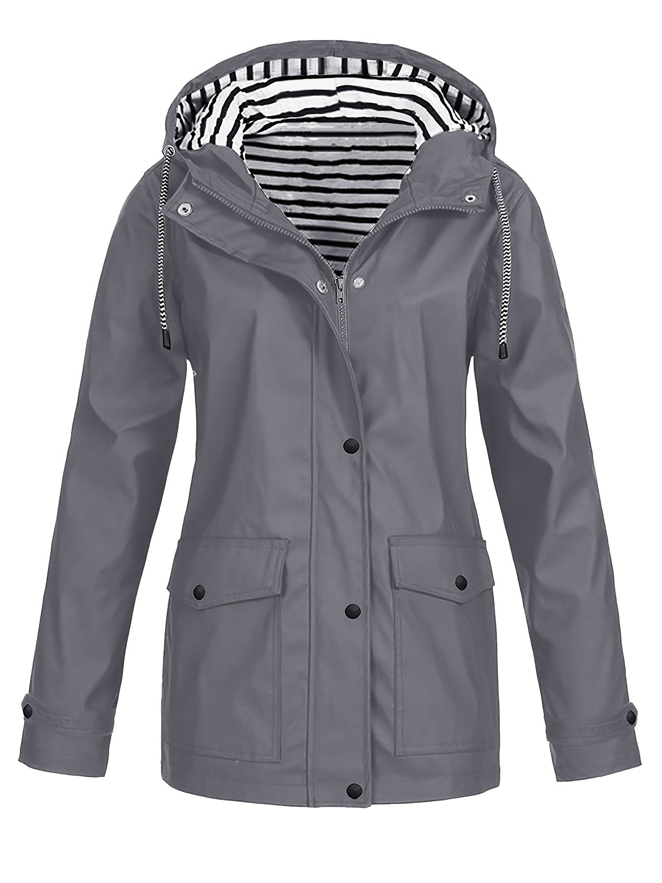 Veste d'extérieur à capuche avec cordon de serrage pour l'automne et l'hiver