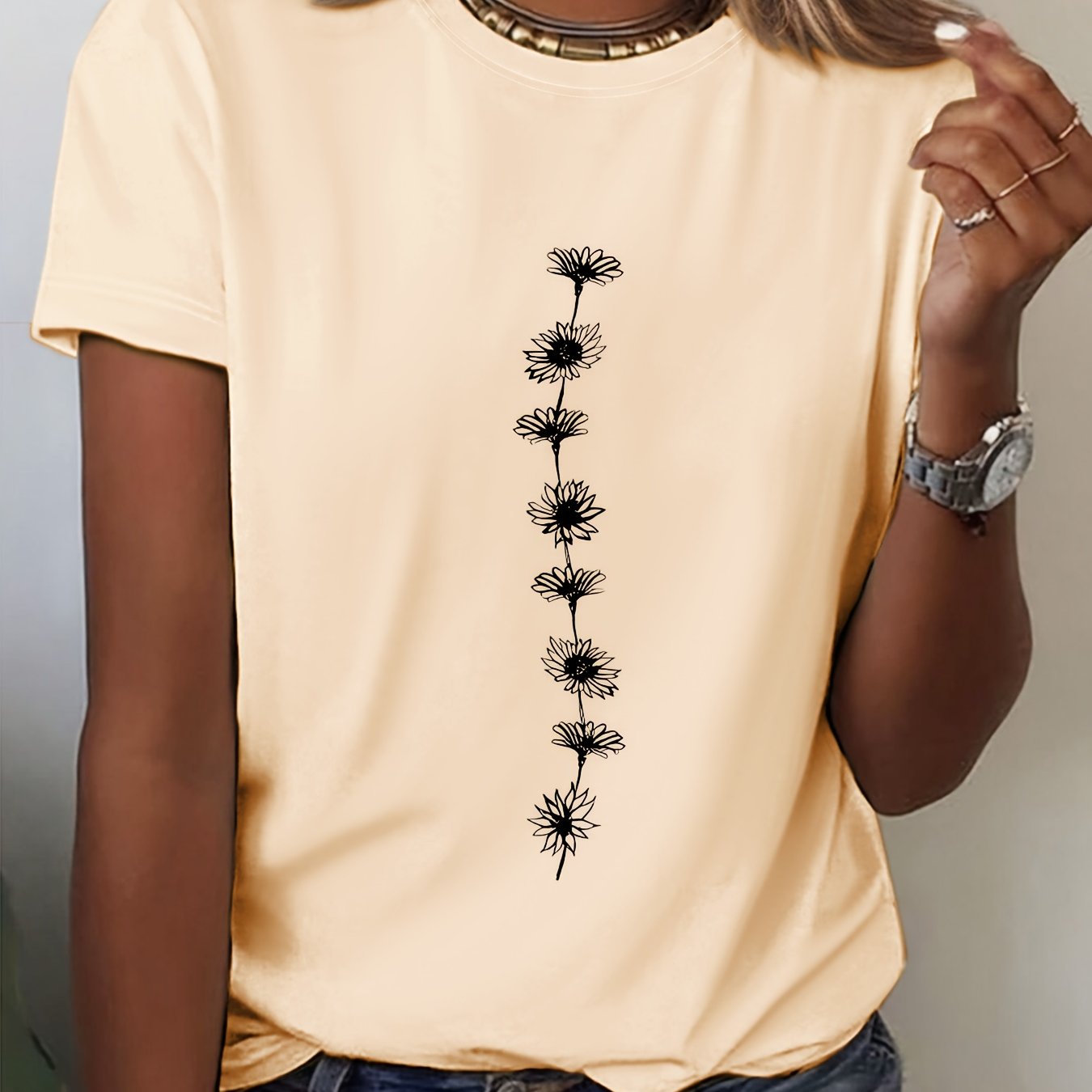 T-shirt avec marguerites