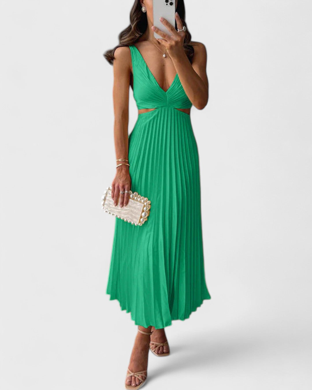 Robe plissée élégante