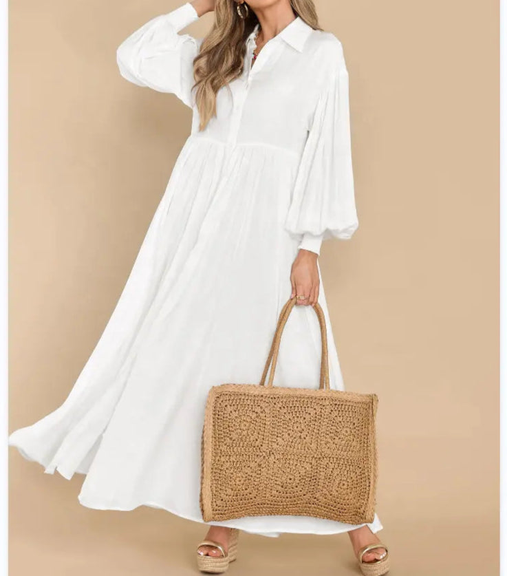 Robe en lin pour femme pour l'été