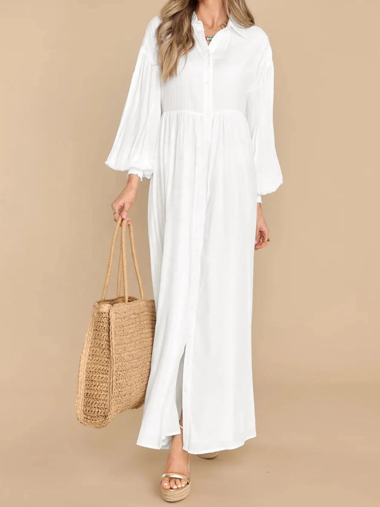 Robe en lin pour femme pour l'été