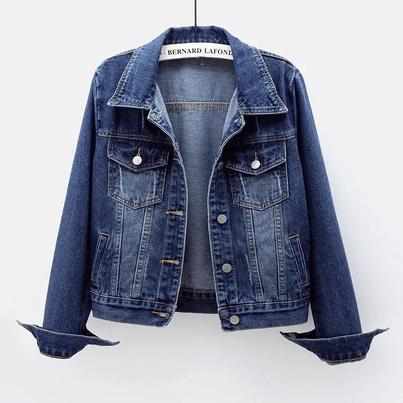 Veste Décontractée en Jean à Manches Longues