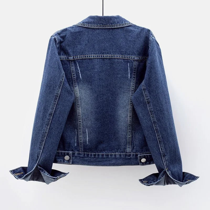 Veste Décontractée en Jean à Manches Longues