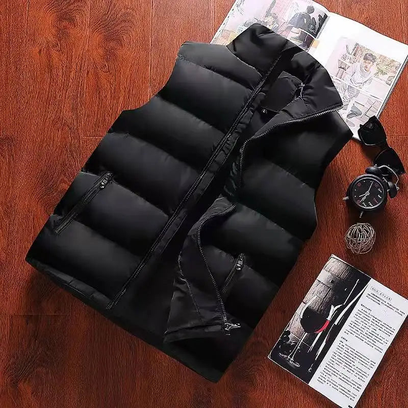 Gilet Sans Manches Imperméable à Col Montant