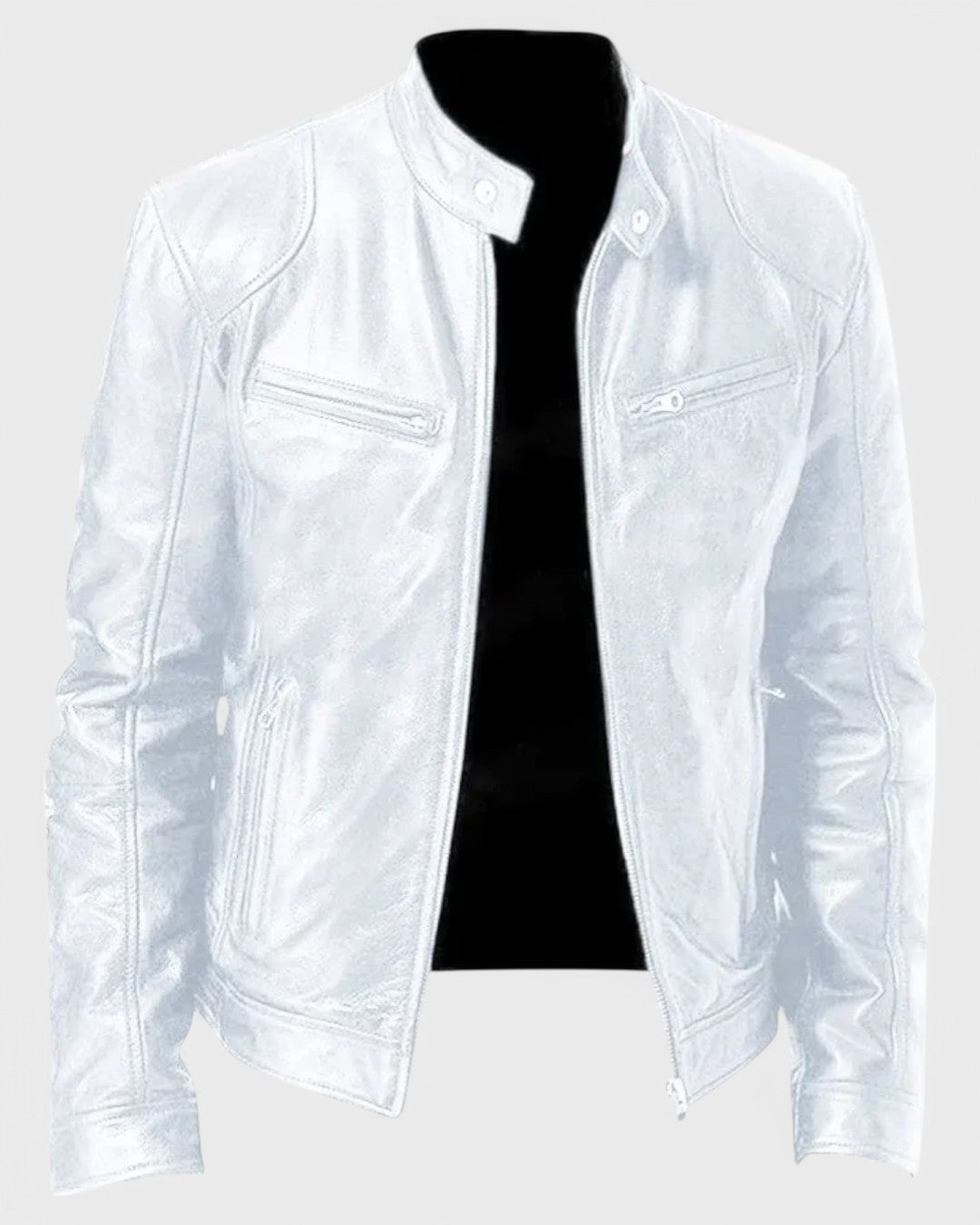 Veste en cuir décontractée