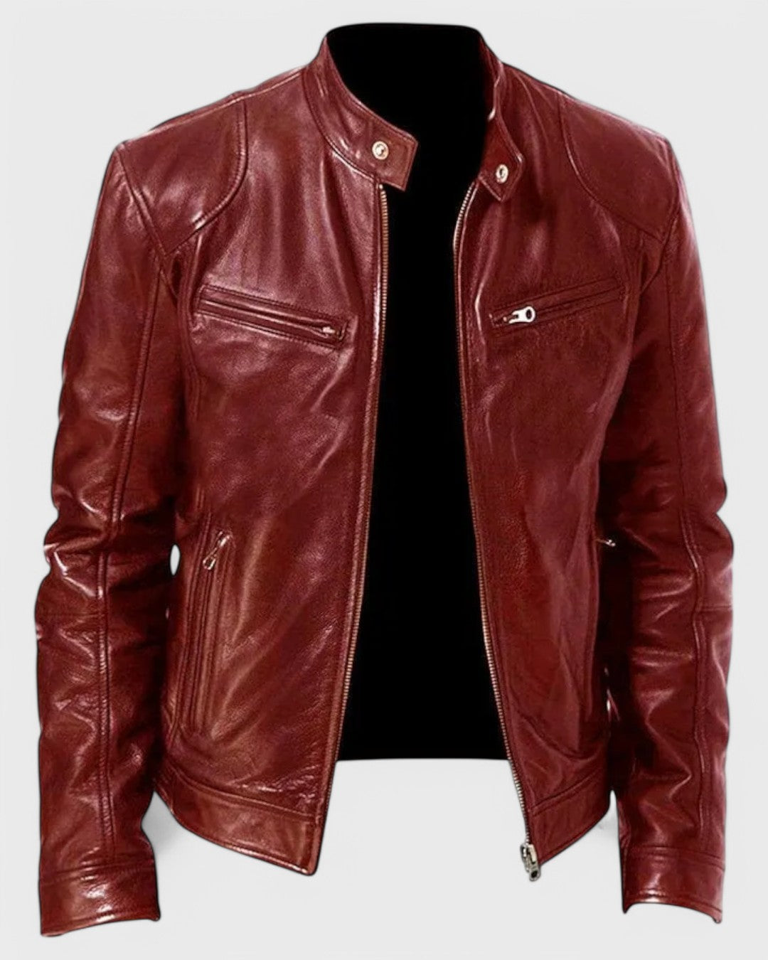 Veste en cuir décontractée