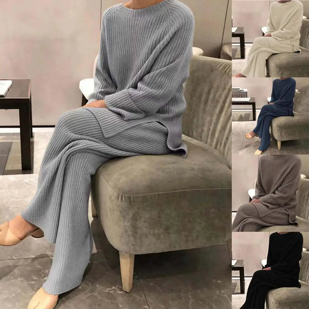 Ensemble deux pièces élégant en tricot pour femmes