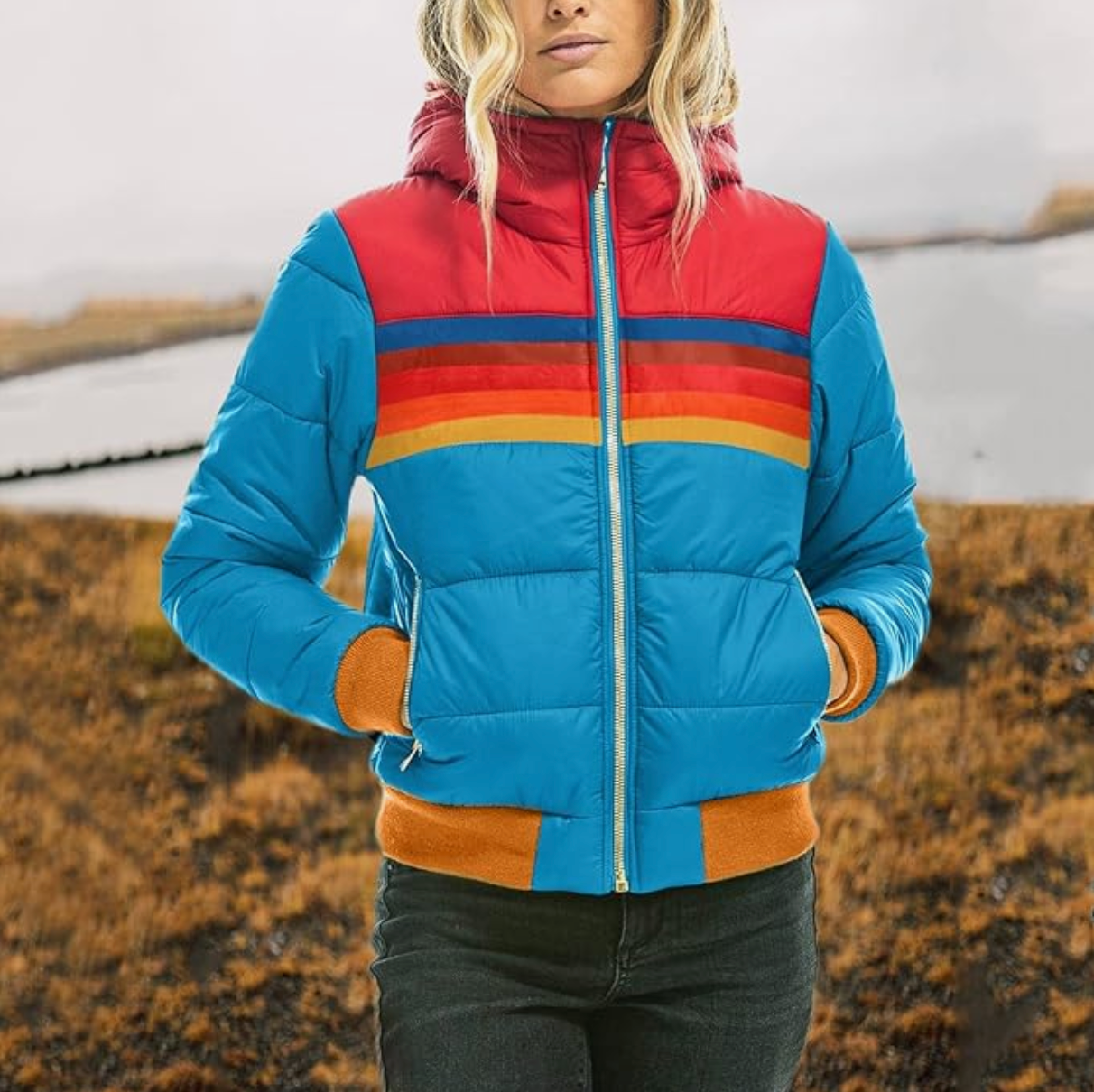 Parka Rétro avec Capuche Confortable pour Femmes