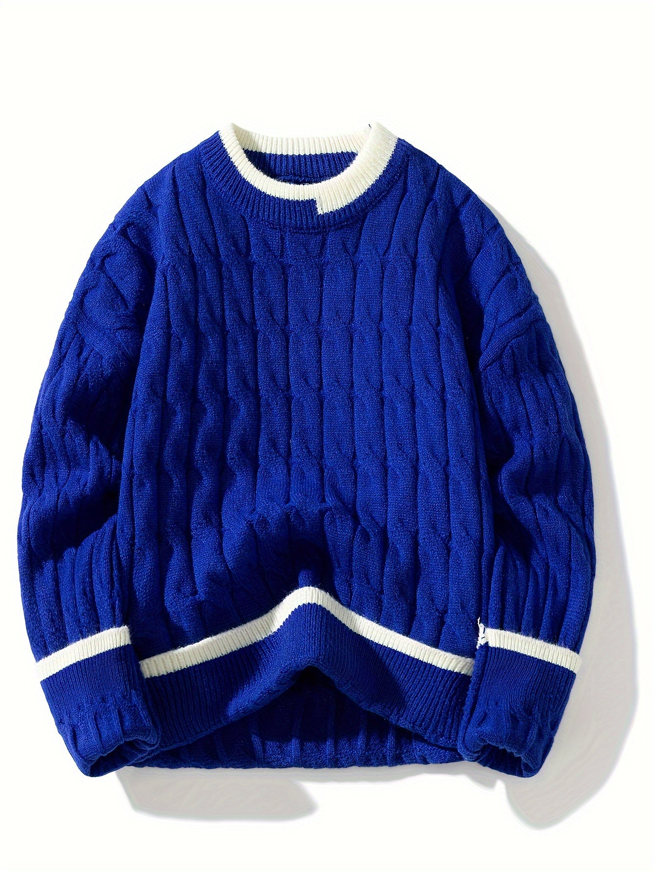 Pull décontracté à col ras du cou pour hommes