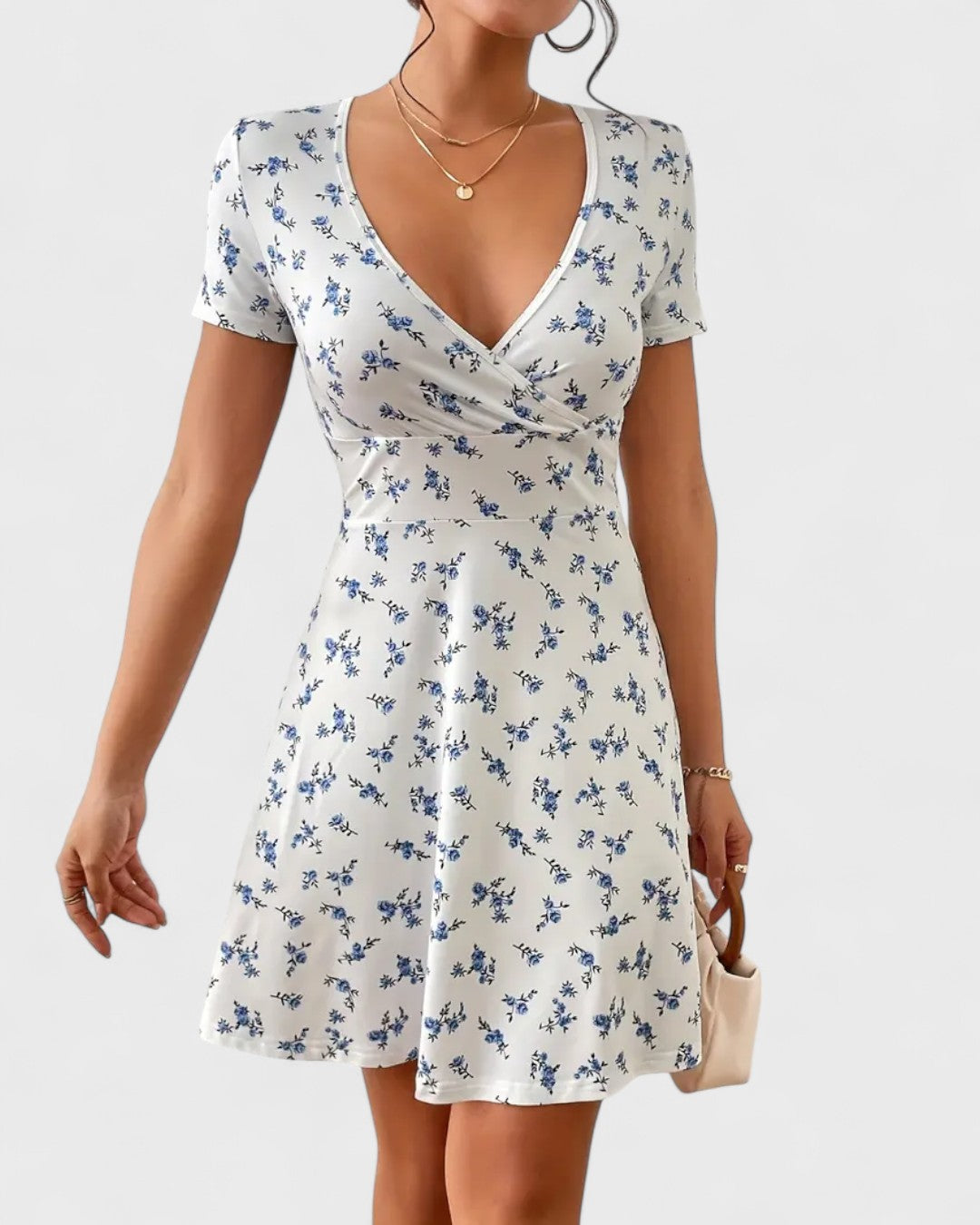 Robe portefeuille à fleurs