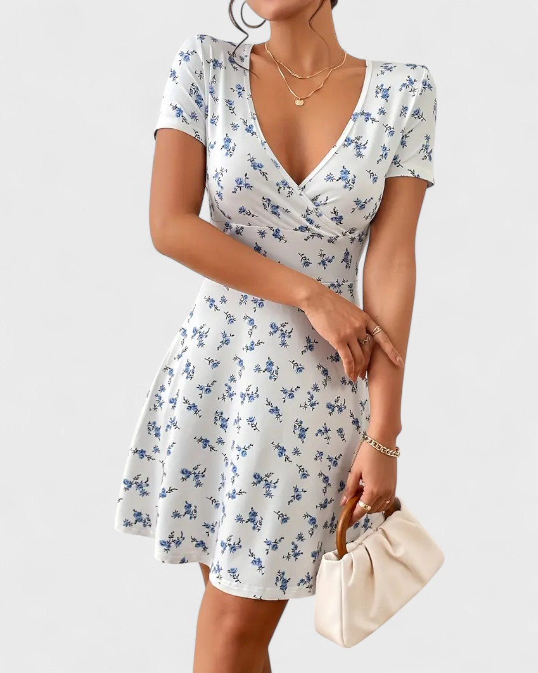 Robe portefeuille à fleurs