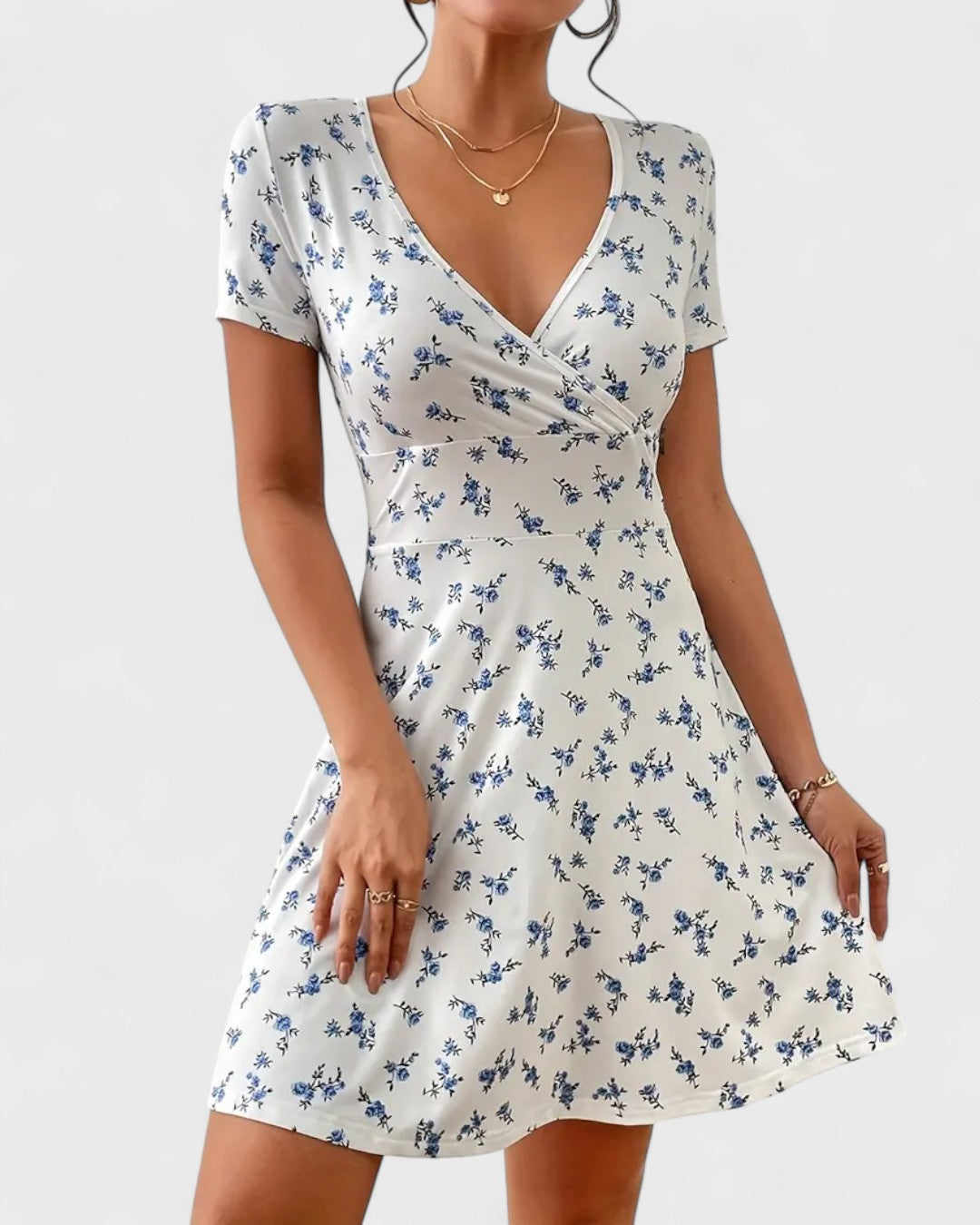 Robe portefeuille à fleurs