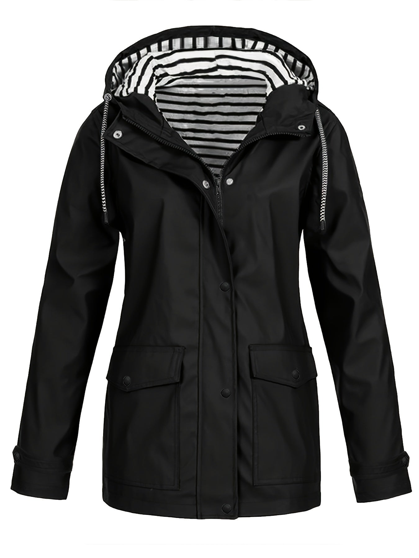 Veste d'extérieur à capuche avec cordon de serrage pour l'automne et l'hiver