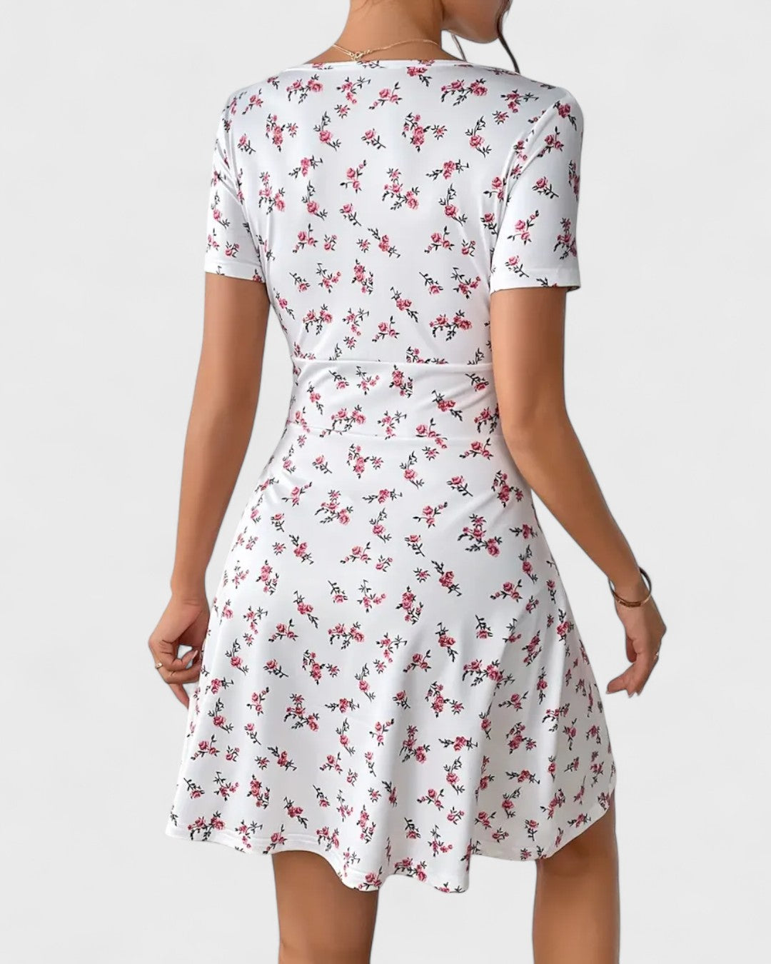 Robe portefeuille à fleurs