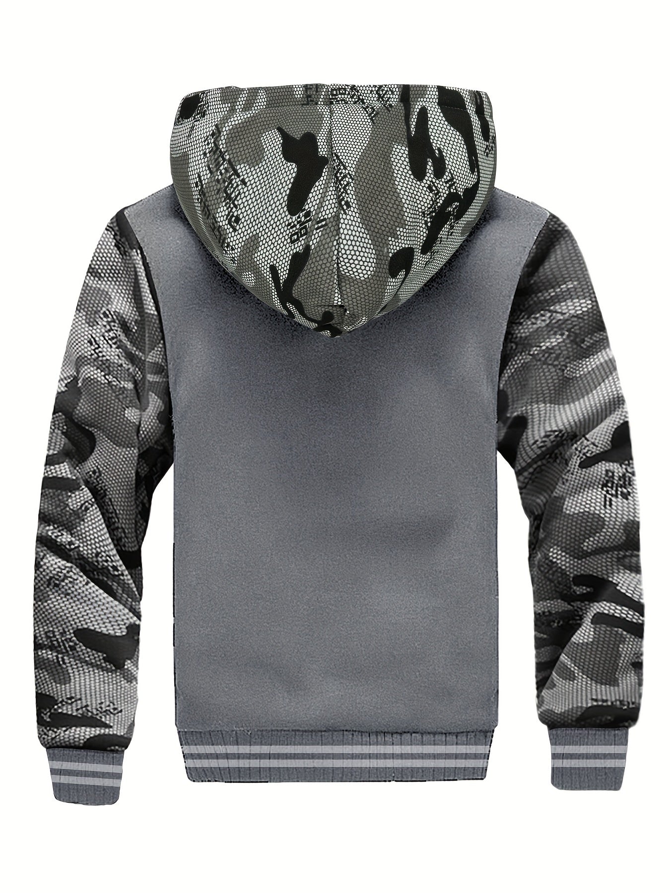 Veste Polaire Chaude à Capuche Décontractée pour Hommes