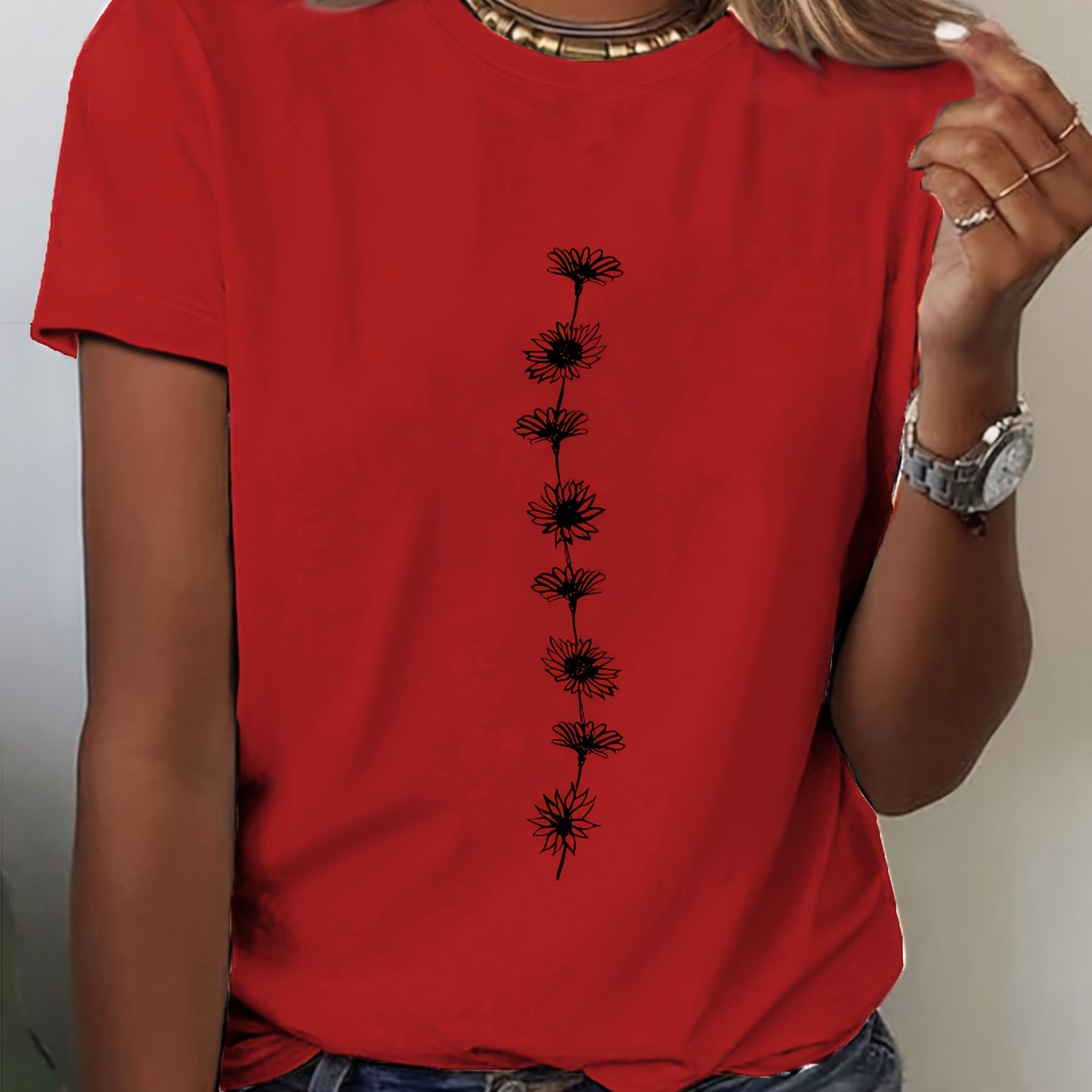 T-shirt avec marguerites