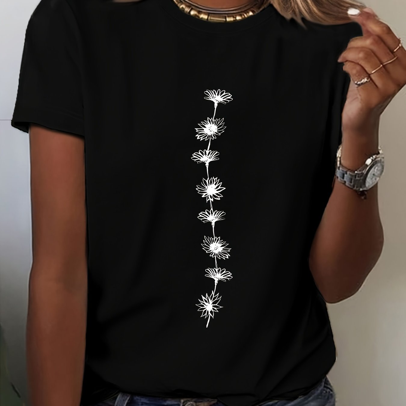 T-shirt avec marguerites