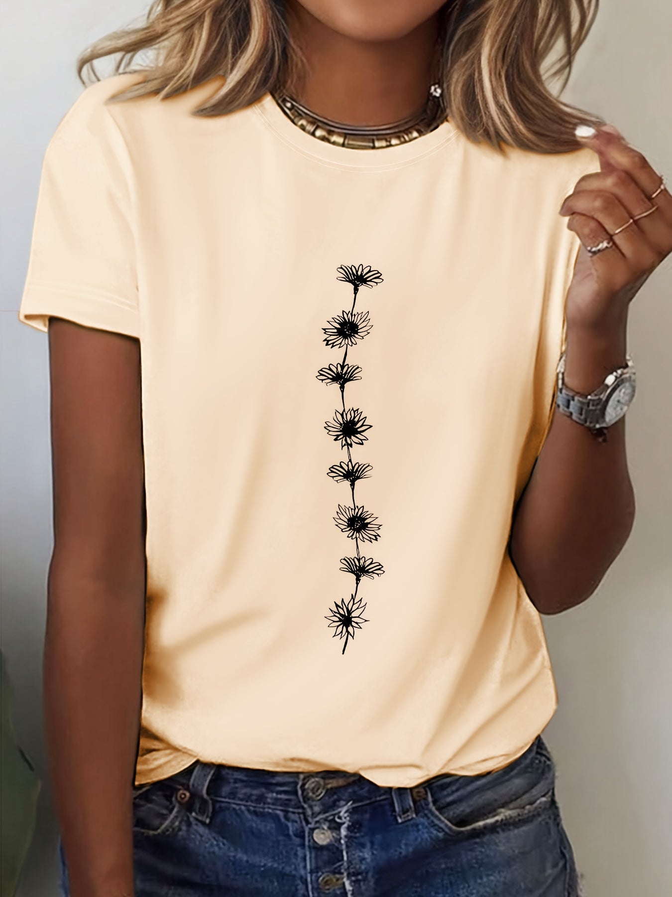 T-shirt avec marguerites