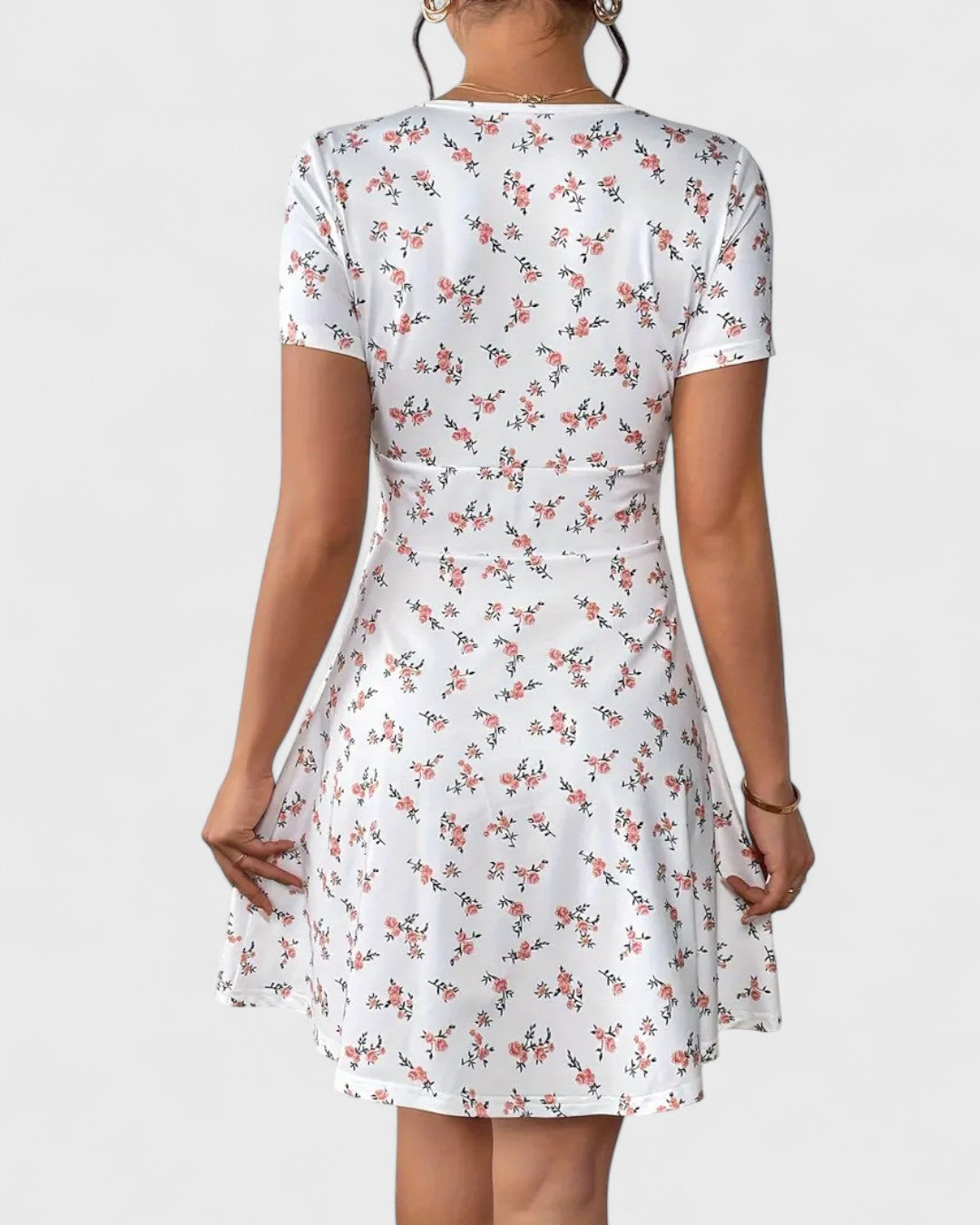 Robe portefeuille à fleurs