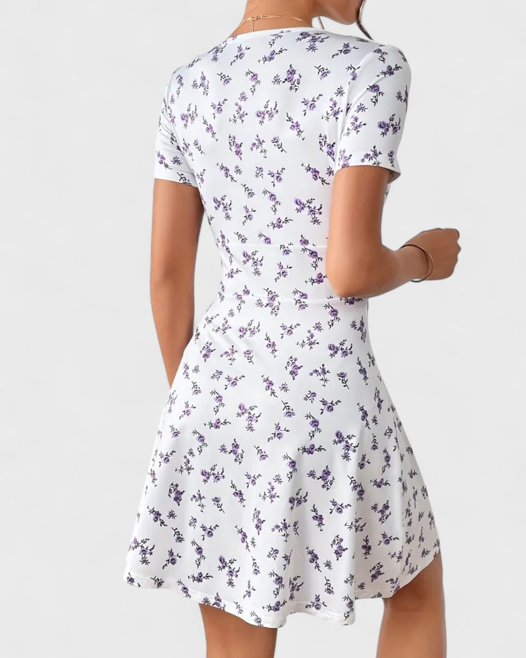Robe portefeuille à fleurs
