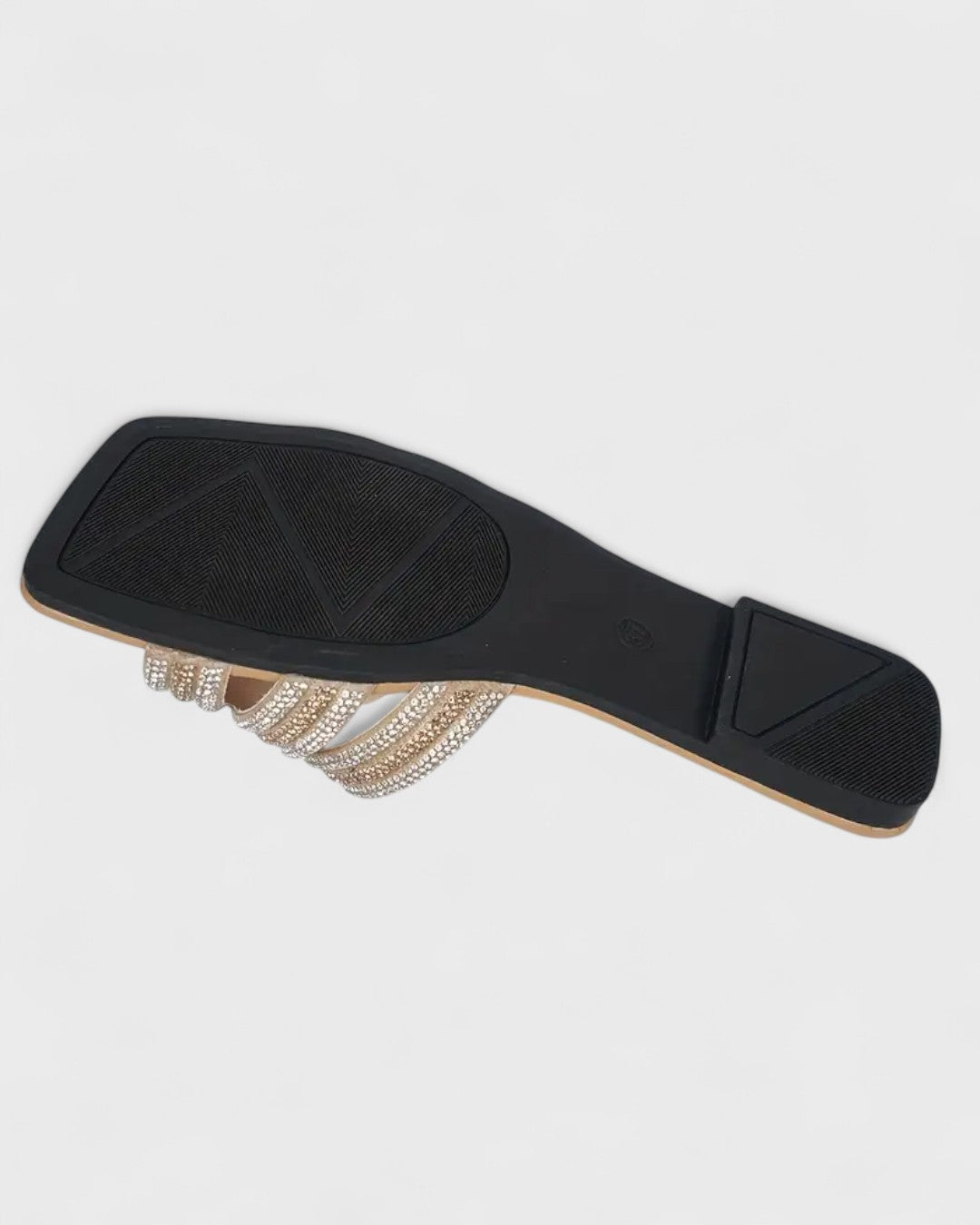 Chantal | Sandales plates scintillantes à brides entrelacées