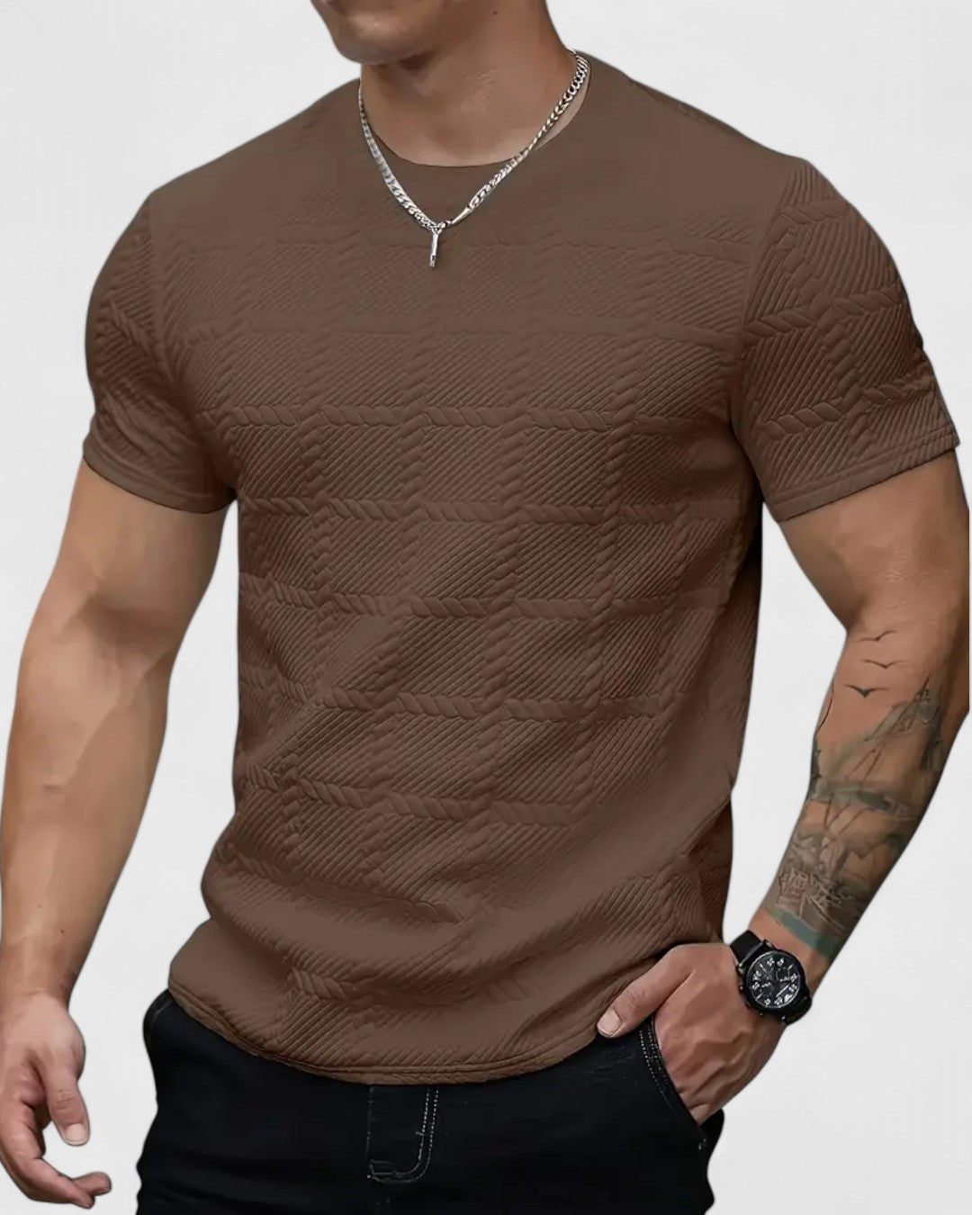 T-shirt 3D à motif géométrique