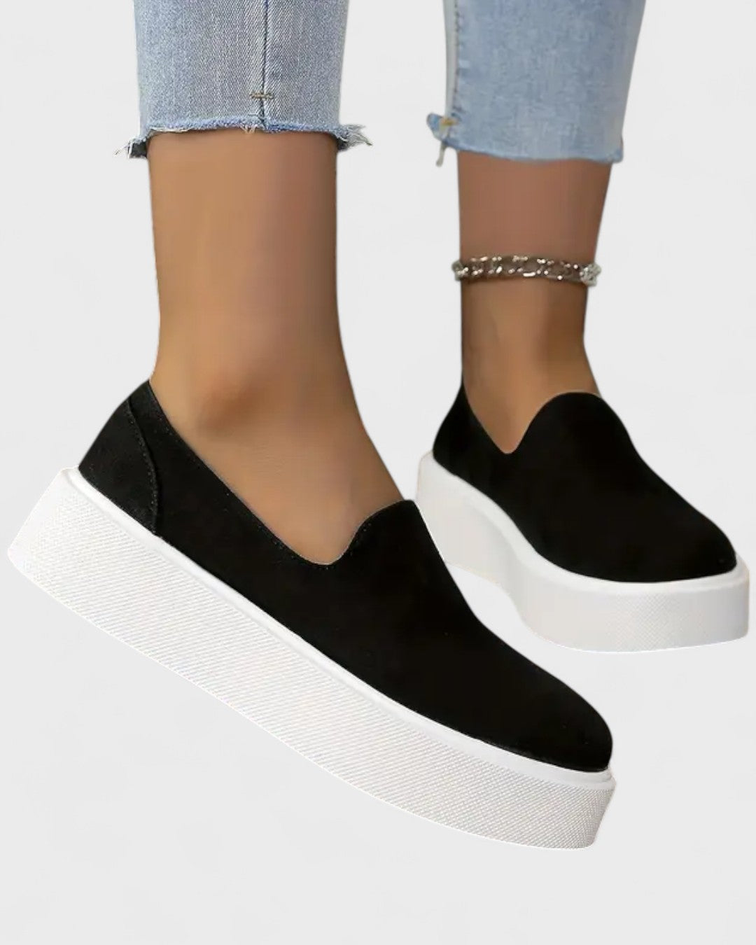 Slip-ons noirs à plateforme