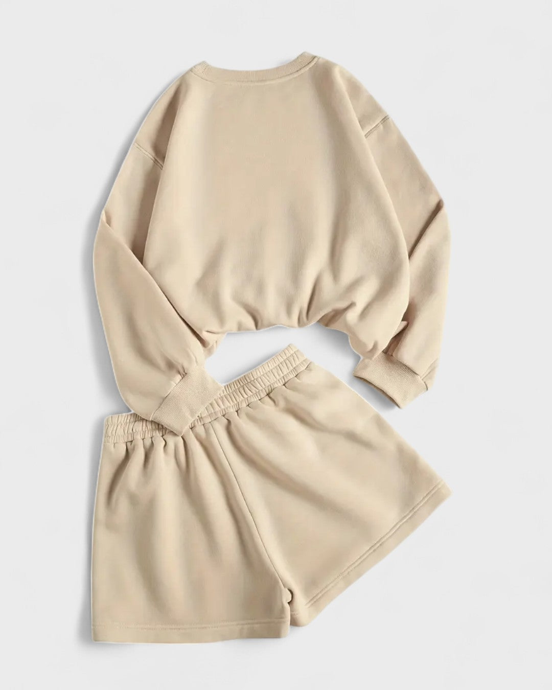 Ensemble sweat en molleton beige