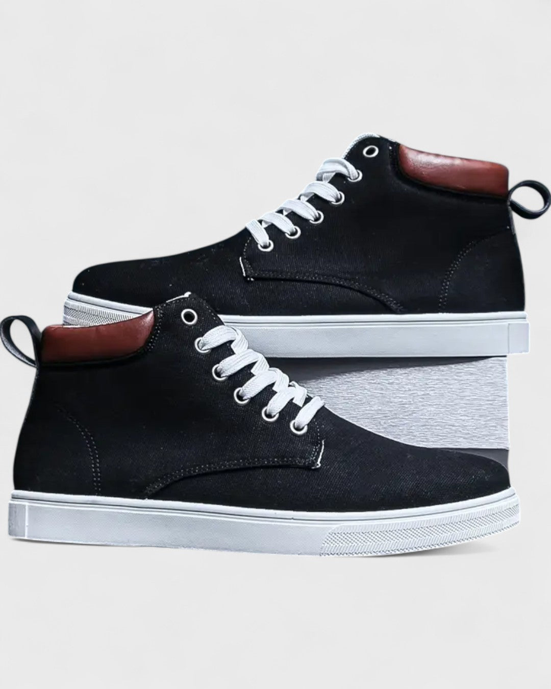 Baskets montantes en toile pour homme