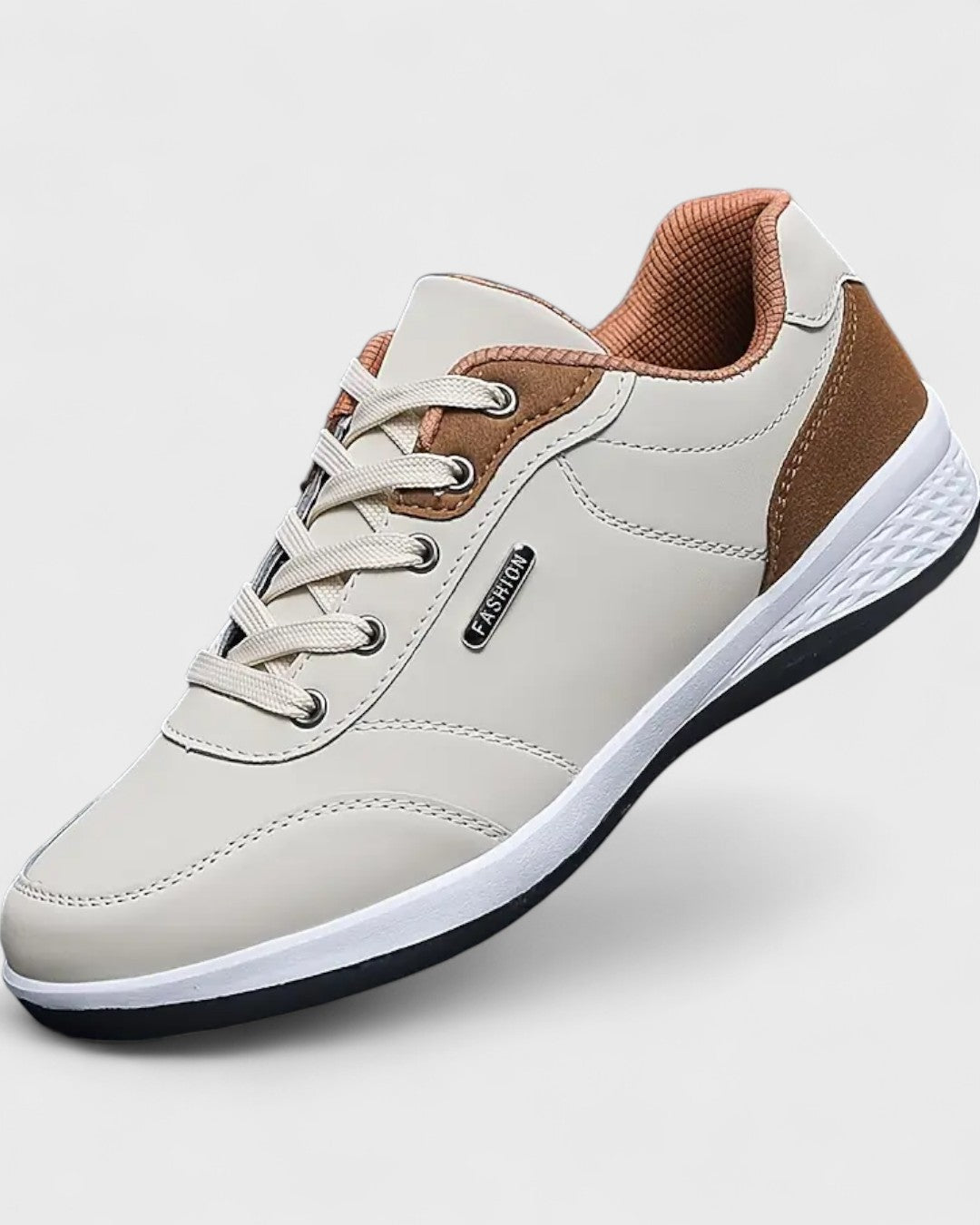 Baskets en cuir pour homme avec semelle légère