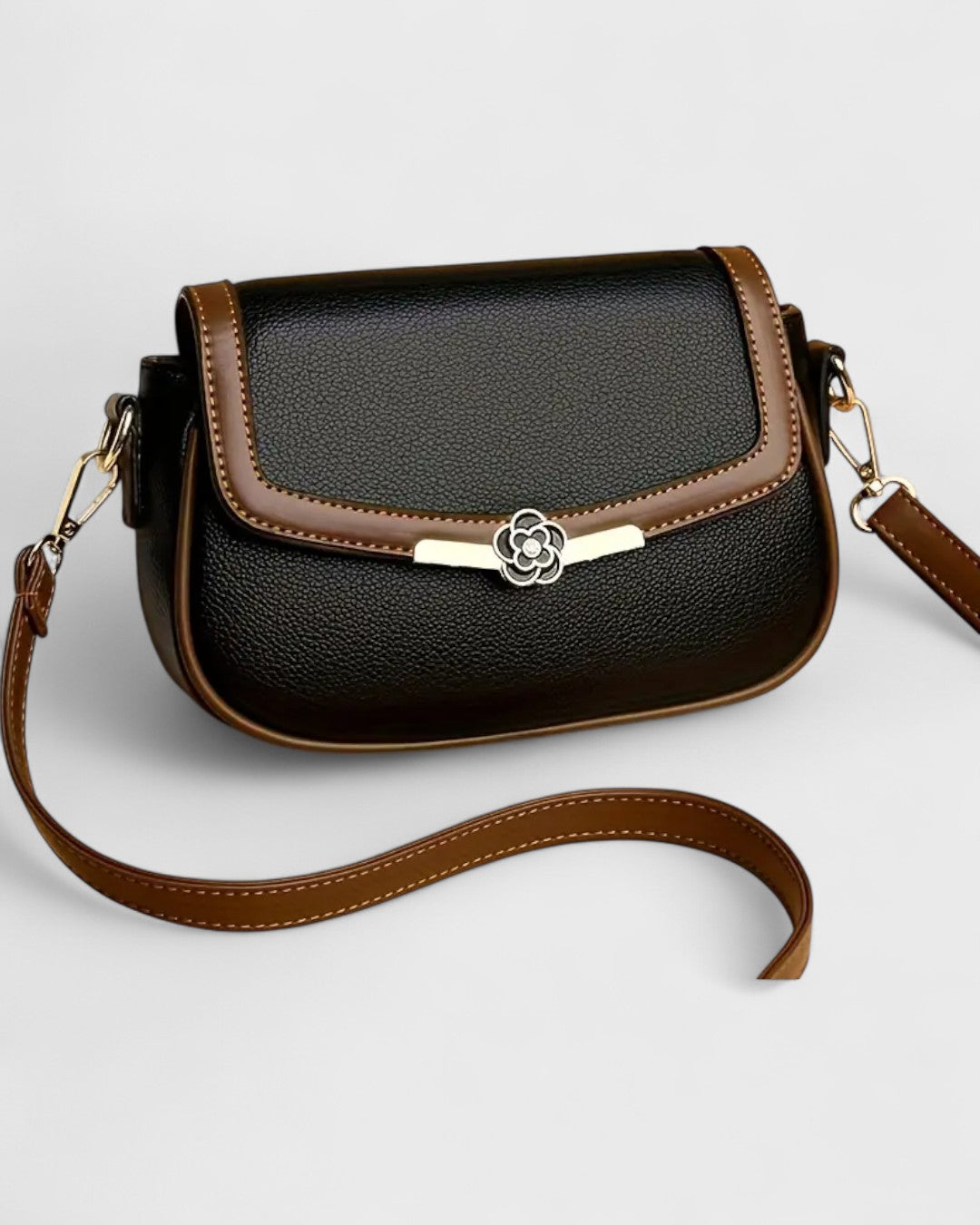 Sac bandoulière fleur décorative