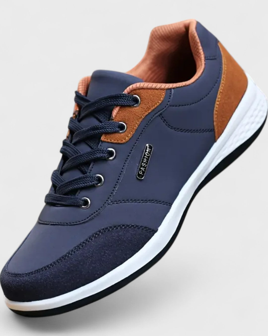 Baskets en cuir pour homme avec semelle légère