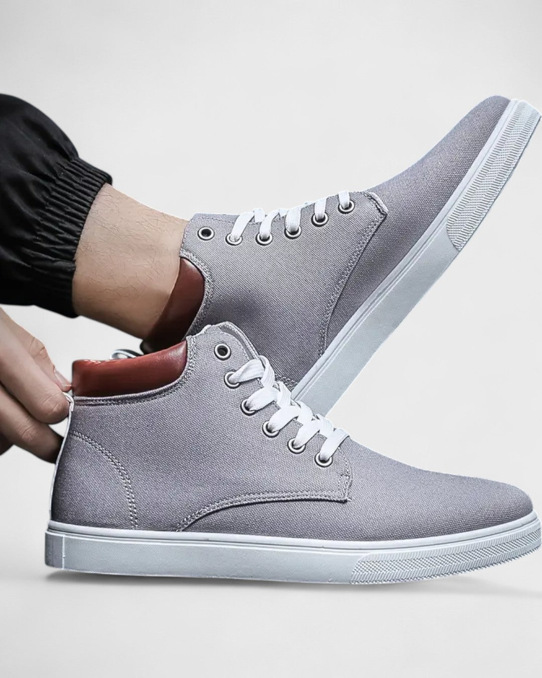 Baskets montantes en toile pour homme
