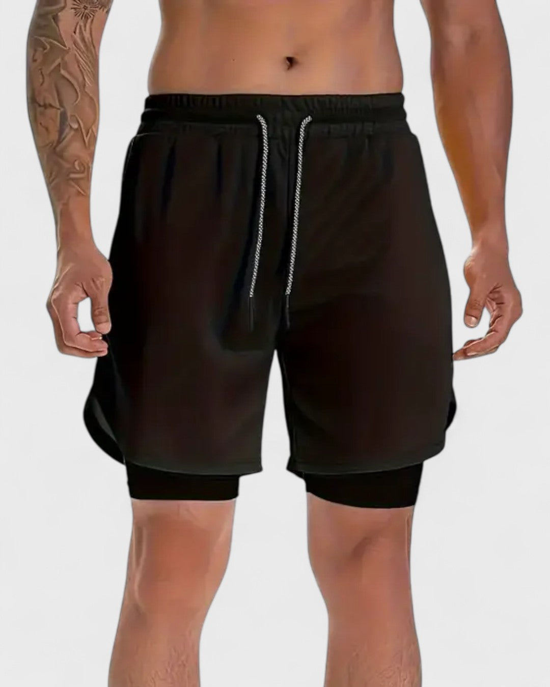 Short d'entraînement homme 2-en-1