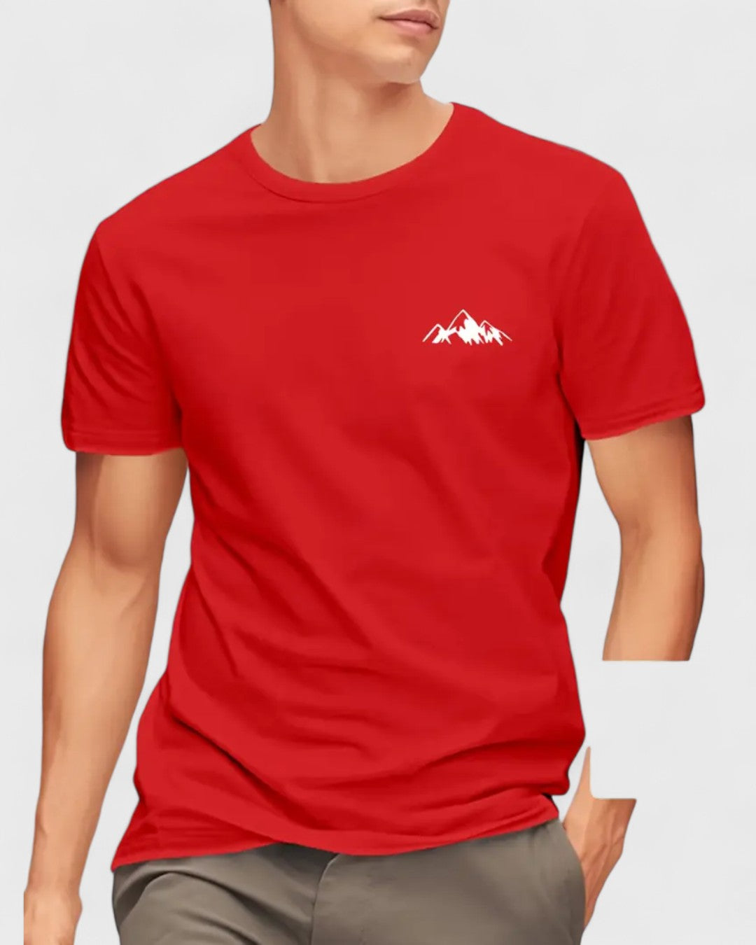T-shirt en coton avec imprimé Mountain
