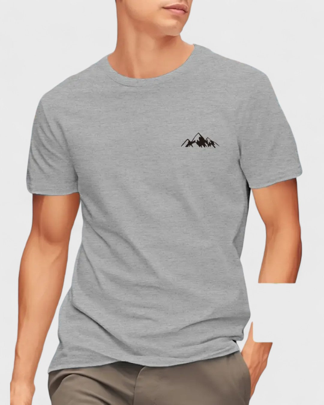 T-shirt en coton avec imprimé Mountain