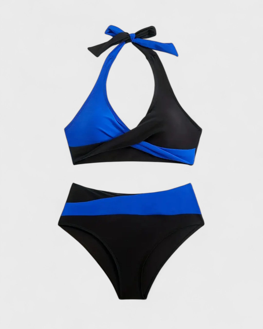 Maillot de bain deux pièces en blocs de couleurs