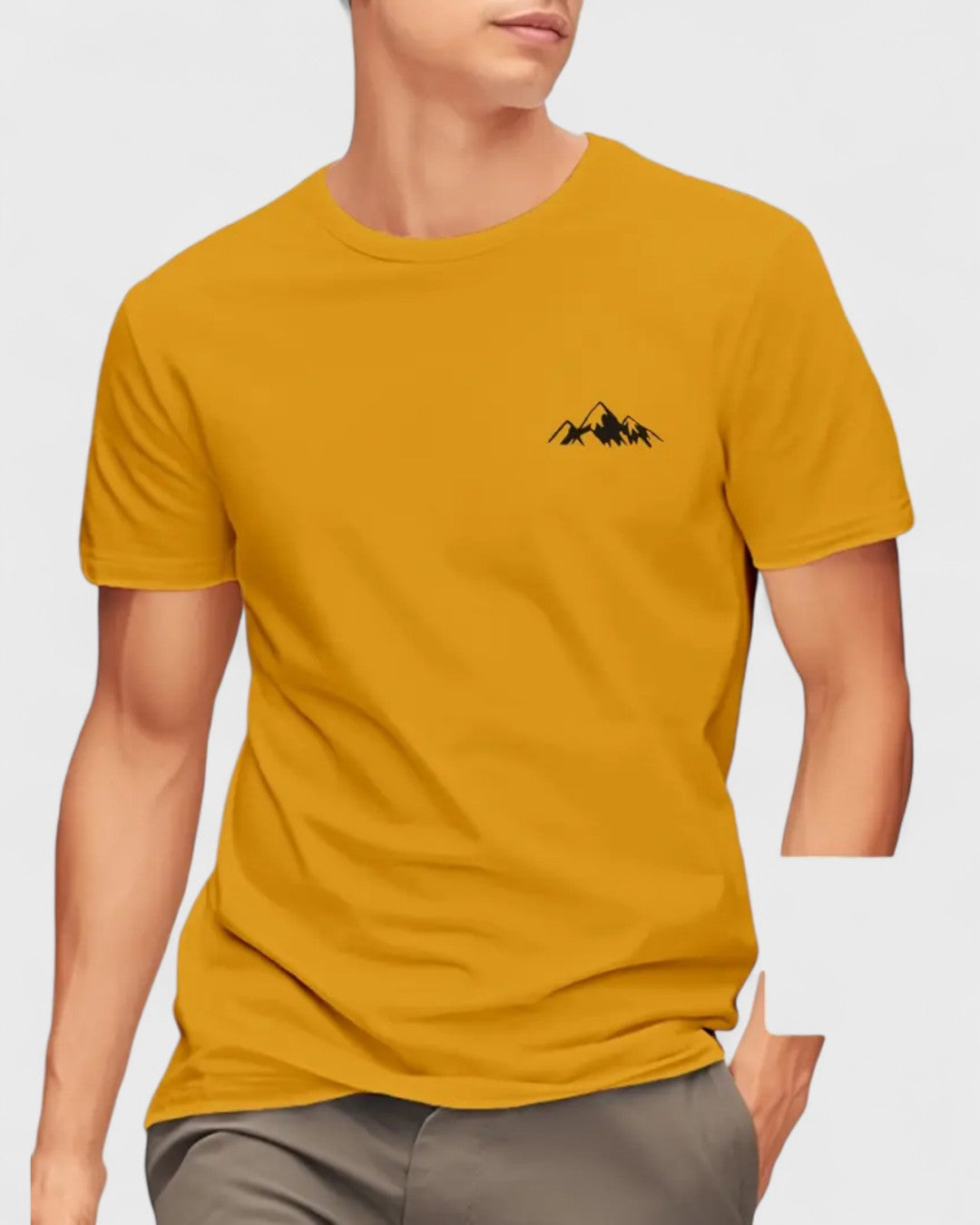 T-shirt en coton avec imprimé Mountain