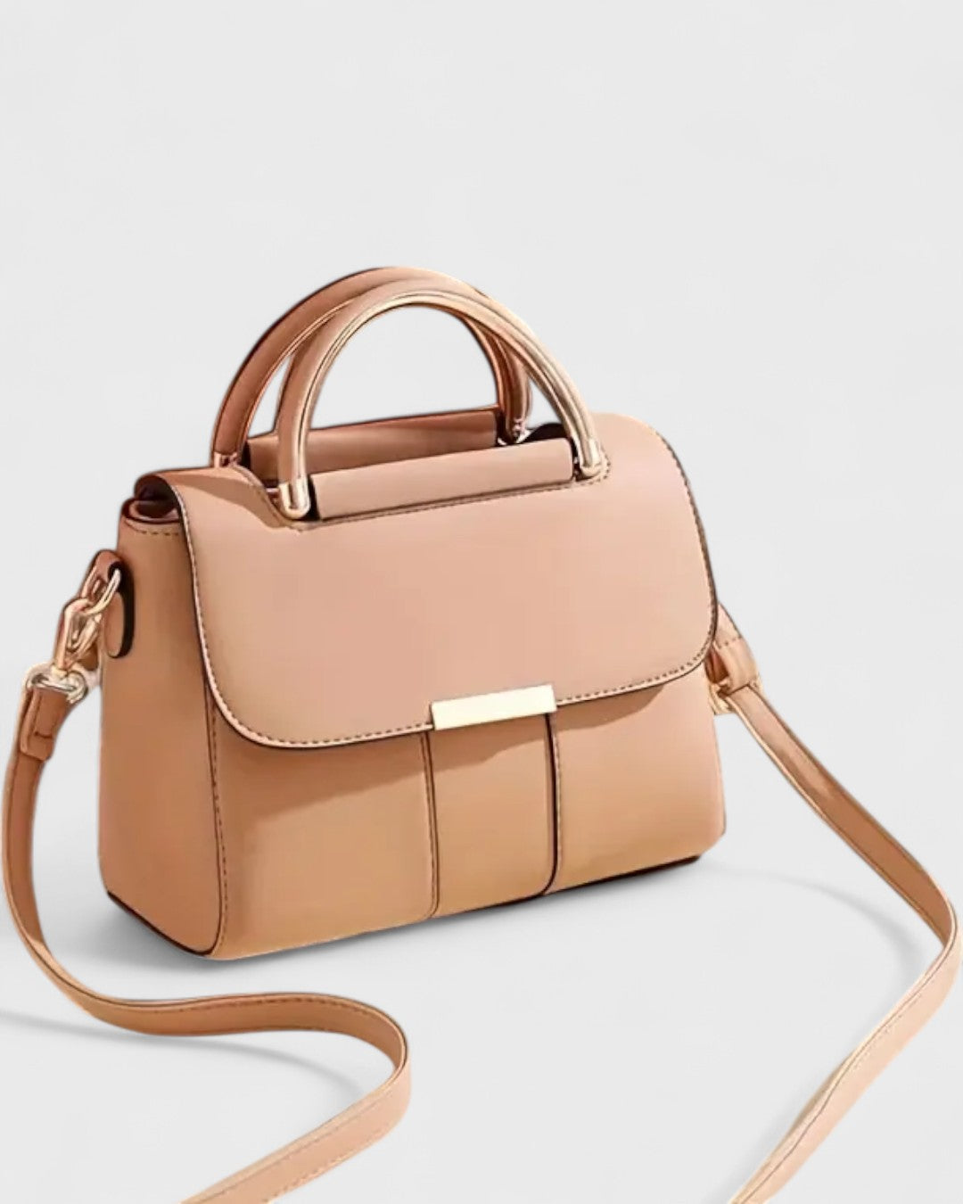 Sac à main raffiné avec poignée dorée