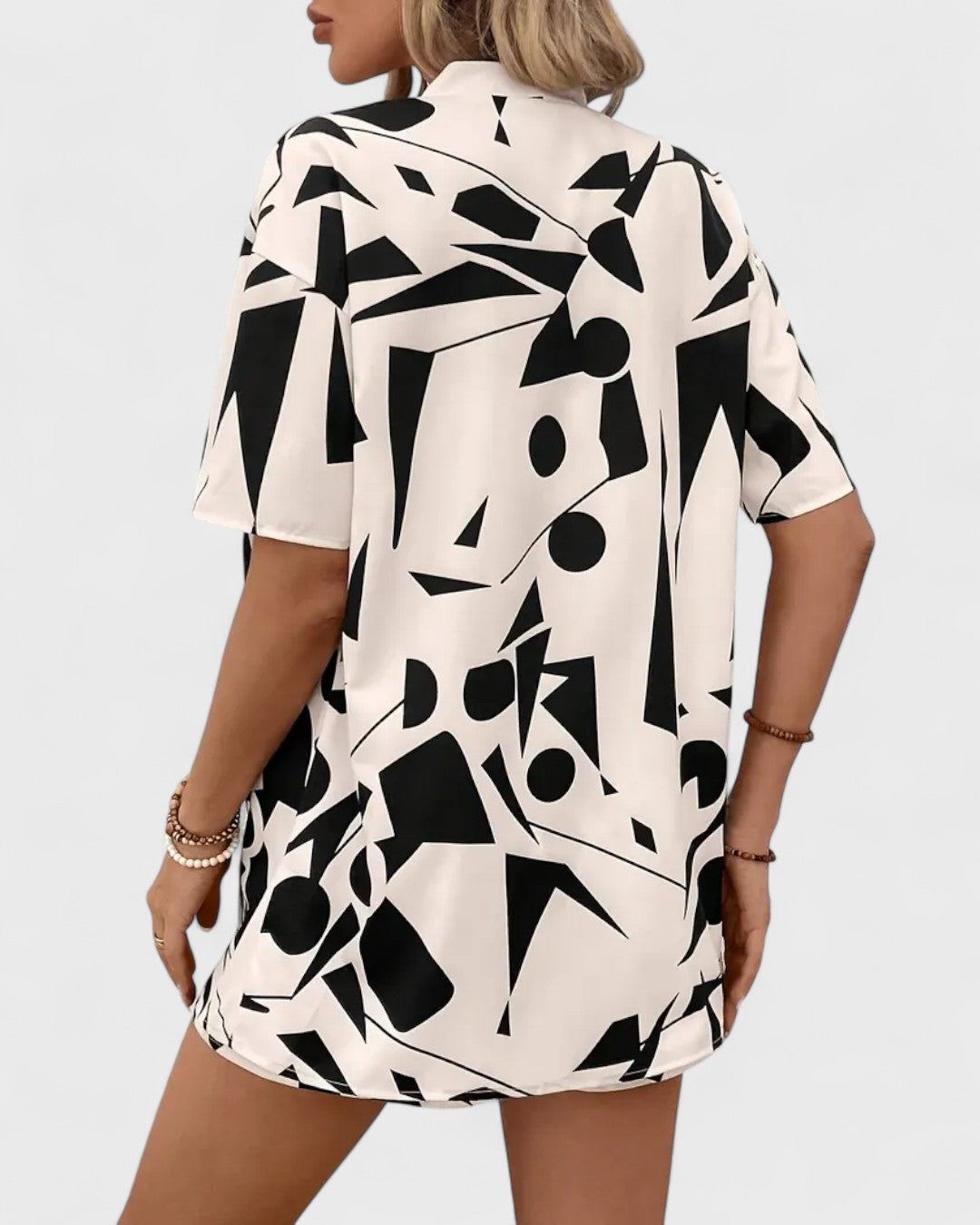 Ensemble chemise fluide et short imprimé