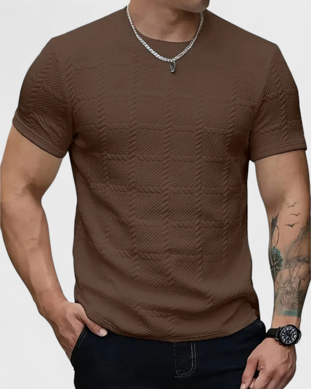 T-shirt 3D à motif géométrique