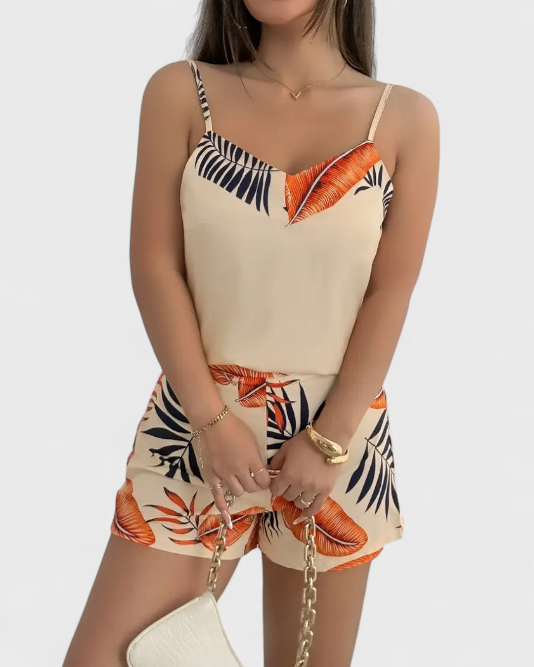 Ensemble tropical à fines bretelles