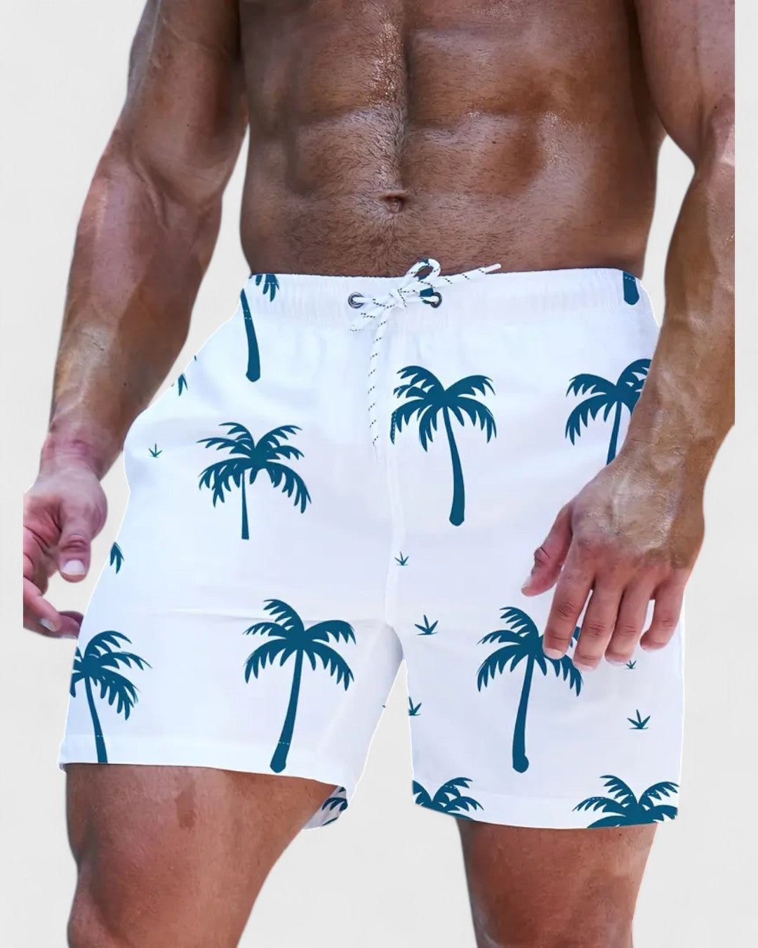 Short de plage à motif Palmier