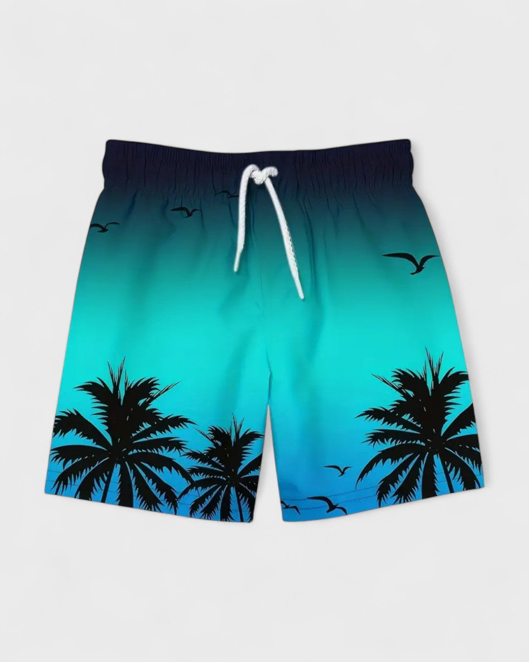 Short de plage à motifs géométriques