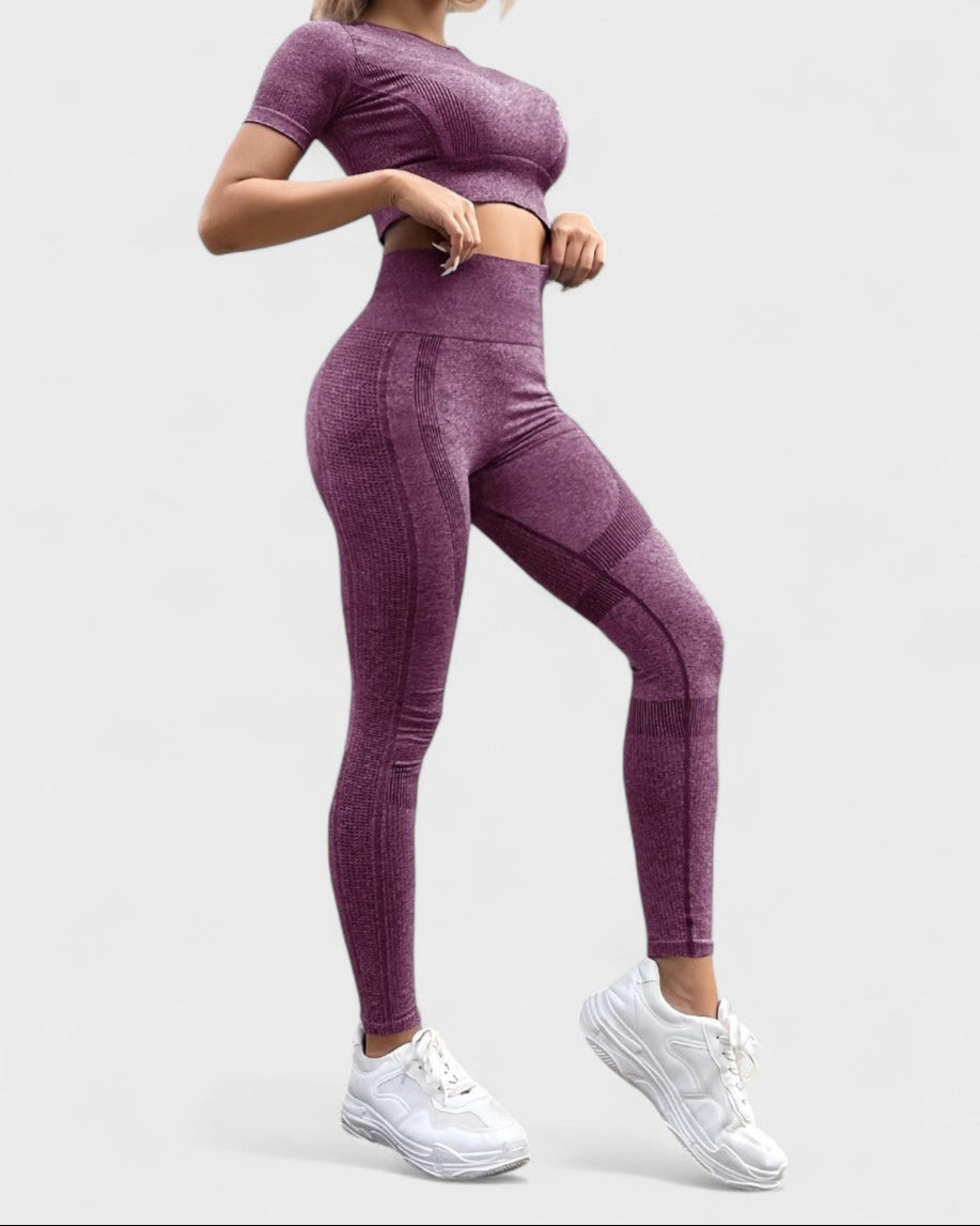 Ensemble de sport côtelé deux pièces