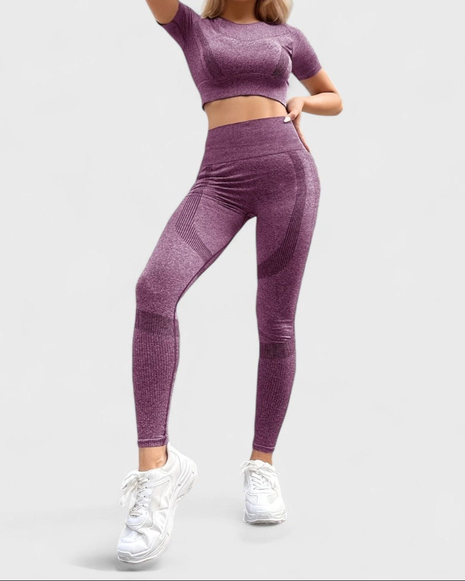 Ensemble de sport côtelé deux pièces