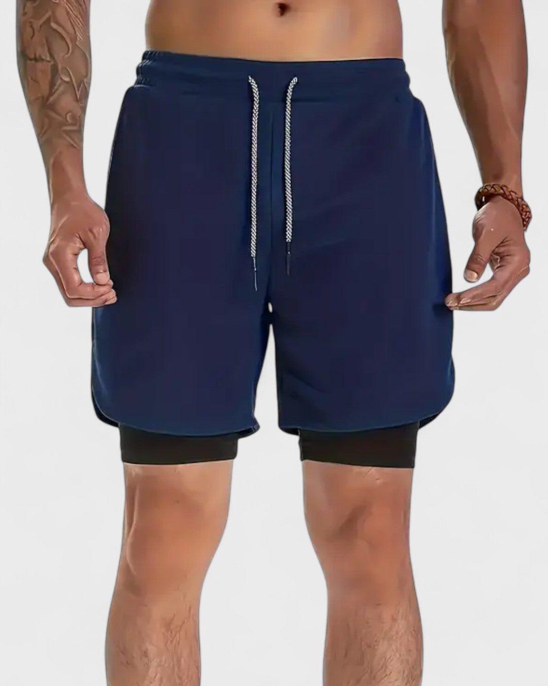Short d'entraînement homme 2-en-1